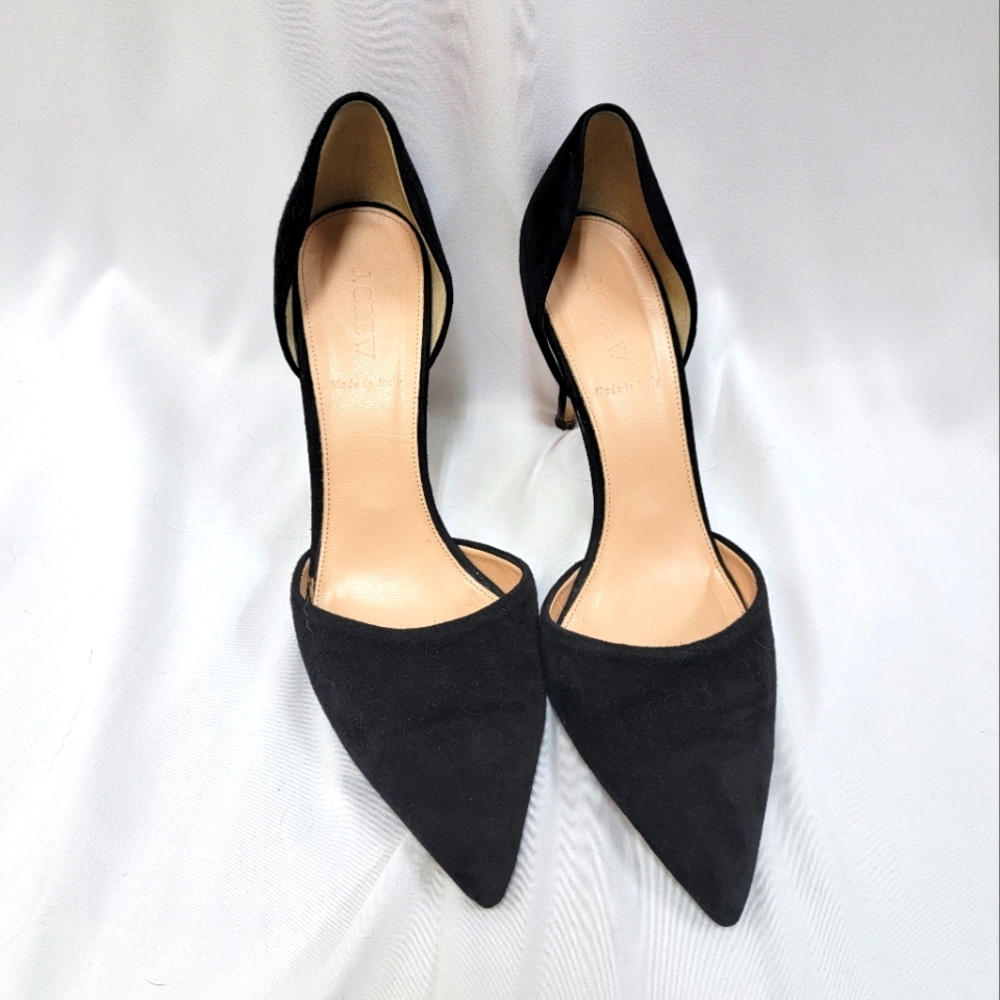 J. Crew low heel suade heels